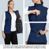 image33000ft Womens Lightweight Running Vest Outerwear with Pockets Windproof Sleeveless Jacket for Golf Hiking TravelDeep Blue