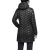 image33000ft Womens Long Puffer Jacket with Hood Lightweight Warm Puffy Quilted Winter CoatsBlack Shiny