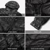 image33000ft Womens Long Puffer Jacket with Hood Lightweight Warm Puffy Quilted Winter CoatsBlack Shiny