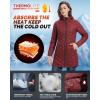 image33000ft Womens Long Puffer Jacket with Hood Lightweight Warm Puffy Quilted Winter CoatsBurgundy