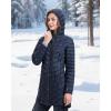 image33000ft Womens Long Puffer Jacket with Hood Lightweight Warm Puffy Quilted Winter CoatsDeep Blue