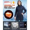 image33000ft Womens Long Puffer Jacket with Hood Lightweight Warm Puffy Quilted Winter CoatsDeep Blue