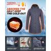 image33000ft Womens Long Puffer Jacket with Hood Lightweight Warm Puffy Quilted Winter CoatsGray Heather