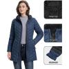 image33000ft Womens Long Puffer Jacket with Hood Lightweight Warm Puffy Quilted Winter CoatsNavy