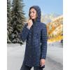 image33000ft Womens Long Puffer Jacket with Hood Lightweight Warm Puffy Quilted Winter CoatsNavy