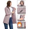 image33000ft Womens Long Puffer Jacket with Hood Lightweight Warm Puffy Quilted Winter CoatsPink