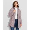 image33000ft Womens Long Puffer Jacket with Hood Lightweight Warm Puffy Quilted Winter CoatsPink