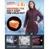 image33000ft Womens Long Puffer Jacket with Hood Lightweight Warm Puffy Quilted Winter CoatsPlum