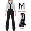 image33000ft Womens Snow Bibs Waterproof Insulated Snow Pants with Fleece Lined Windproof Ski Pants Overalls for SnowboardBlack