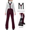 image33000ft Womens Snow Bibs Waterproof Insulated Snow Pants with Fleece Lined Windproof Ski Pants Overalls for SnowboardRaspberry Red