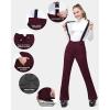 image33000ft Womens Snow Bibs Waterproof Insulated Snow Pants with Fleece Lined Windproof Ski Pants Overalls for SnowboardRaspberry Red