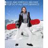 image33000ft Womens Snow Bibs Waterproof Insulated Snow Pants with Fleece Lined Windproof Ski Pants Overalls for SnowboardWhite
