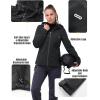 image33000ft Womens Softshell Jacket with Hood Waterproof Lightweight Windbreaker Windproof Rain Shell Jacket for Outdoor HikingBlack