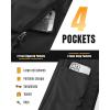 image33000ft Womens Softshell Jacket with Hood Waterproof Lightweight Windbreaker Windproof Rain Shell Jacket for Outdoor HikingBlack