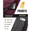 image33000ft Womens Softshell Jacket with Hood Waterproof Lightweight Windbreaker Windproof Rain Shell Jacket for Outdoor HikingWine Red