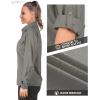 image33000ft Womens UPF 50 UV Sun Protection Shirt Cool Quick Dry Long Sleeve Outdoor Fishing Hiking Safari Travel ShirtGray Green