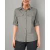 image33000ft Womens UPF 50 UV Sun Protection Shirt Cool Quick Dry Long Sleeve Outdoor Fishing Hiking Safari Travel ShirtGray Green