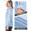 image33000ft Womens UPF 50 UV Sun Protection Shirt Cool Quick Dry Long Sleeve Outdoor Fishing Hiking Safari Travel ShirtLight Blue