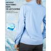 image33000ft Womens UPF 50 UV Sun Protection Shirt Cool Quick Dry Long Sleeve Outdoor Fishing Hiking Safari Travel ShirtLight Blue