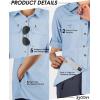 image33000ft Womens UPF 50 UV Sun Protection Shirt Cool Quick Dry Long Sleeve Outdoor Fishing Hiking Safari Travel ShirtLight Blue