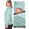 image33000ft Womens UPF 50 UV Sun Protection Shirt Cool Quick Dry Long Sleeve Outdoor Fishing Hiking Safari Travel ShirtLight Green