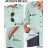 image33000ft Womens UPF 50 UV Sun Protection Shirt Cool Quick Dry Long Sleeve Outdoor Fishing Hiking Safari Travel ShirtLight Green