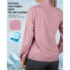 image33000ft Womens UPF 50 UV Sun Protection Shirt Cool Quick Dry Long Sleeve Outdoor Fishing Hiking Safari Travel ShirtPale Rosy
