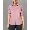 image33000ft Womens UPF 50 UV Sun Protection Shirt Cool Quick Dry Long Sleeve Outdoor Fishing Hiking Safari Travel ShirtPale Rosy