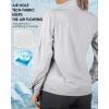 image33000ft Womens UPF 50 UV Sun Protection Shirt Cool Quick Dry Long Sleeve Outdoor Fishing Hiking Safari Travel ShirtSilver Gray