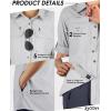 image33000ft Womens UPF 50 UV Sun Protection Shirt Cool Quick Dry Long Sleeve Outdoor Fishing Hiking Safari Travel ShirtSilver Gray