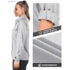 image33000ft Womens UPF 50 UV Sun Protection Shirt Cool Quick Dry Long Sleeve Outdoor Fishing Hiking Safari Travel ShirtSilver Gray