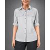 image33000ft Womens UPF 50 UV Sun Protection Shirt Cool Quick Dry Long Sleeve Outdoor Fishing Hiking Safari Travel ShirtSilver Gray
