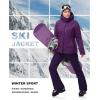 image33000ft Womens Waterproof 3IN1 Ski Jacket Warm Fleece Insulated Winter Snow Coat Windproof Rain Jacket Parka HikingPurple
