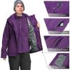 image33000ft Womens Waterproof 3IN1 Ski Jacket Warm Fleece Insulated Winter Snow Coat Windproof Rain Jacket Parka HikingPurple