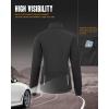 image33000ft Womens Waterproof Fleece Running Jacket Zip Up Athletic Winter Cold Weather Workout Cycling Track JacketsBlack