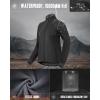 image33000ft Womens Waterproof Fleece Running Jacket Zip Up Athletic Winter Cold Weather Workout Cycling Track JacketsBlack