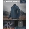 image33000ft Womens Waterproof Fleece Running Jacket Zip Up Athletic Winter Cold Weather Workout Cycling Track JacketsMidnight Blue