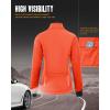 image33000ft Womens Waterproof Fleece Running Jacket Zip Up Athletic Winter Cold Weather Workout Cycling Track JacketsTangerine
