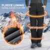 image33000ft Womens Waterproof Hiking Pants FleeceLined Snow Pants Windproof Warm Ski Pants for SnowboardingBlack