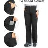 image33000ft Womens Waterproof Hiking Pants FleeceLined Snow Pants Windproof Warm Ski Pants for SnowboardingBlack