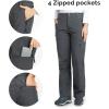 image33000ft Womens Waterproof Hiking Pants FleeceLined Snow Pants Windproof Warm Ski Pants for SnowboardingGrey