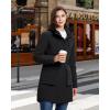 image33000ft Womens Waterproof Insulated Coats with Hood Long Thicken Warm Winter Coats Raincoat Windproof Parka Jacket SkiBlack