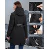 image33000ft Womens Waterproof Insulated Coats with Hood Long Thicken Warm Winter Coats Raincoat Windproof Parka Jacket SkiBlack