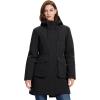 image33000ft Womens Waterproof Insulated Coats with Hood Long Thicken Warm Winter Coats Raincoat Windproof Parka Jacket SkiBlack