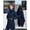 image33000ft Womens Waterproof Insulated Coats with Hood Long Thicken Warm Winter Coats Raincoat Windproof Parka Jacket SkiBluish Blue