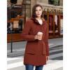 image33000ft Womens Waterproof Insulated Coats with Hood Long Thicken Warm Winter Coats Raincoat Windproof Parka Jacket SkiCherry Red