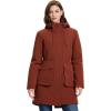 image33000ft Womens Waterproof Insulated Coats with Hood Long Thicken Warm Winter Coats Raincoat Windproof Parka Jacket SkiCherry Red