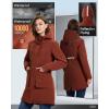 image33000ft Womens Waterproof Insulated Coats with Hood Long Thicken Warm Winter Coats Raincoat Windproof Parka Jacket SkiCherry Red