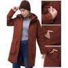 image33000ft Womens Waterproof Insulated Coats with Hood Long Thicken Warm Winter Coats Raincoat Windproof Parka Jacket SkiRed