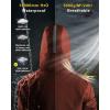 image33000ft Womens Waterproof Insulated Coats with Hood Long Thicken Warm Winter Coats Raincoat Windproof Parka Jacket SkiRed